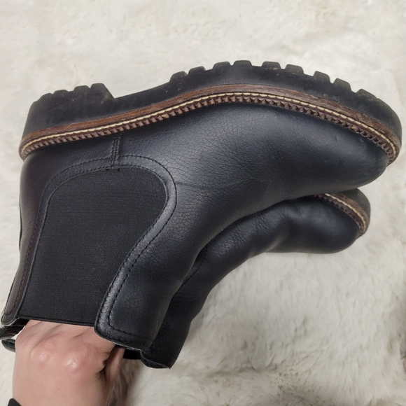 SIZE 6.5 - CASLON MILLER CHELSEA BOOT BLACK Waterproof Nordstrom Chunky … - Picture 3 of 8